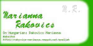 marianna rakovics business card